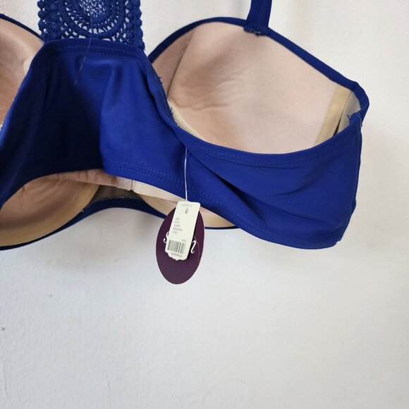NWT Cacique Swim Blue Underwire Size 38D - Picture 3 of 6